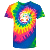 View Image 1 of 1 of Tie-Dyed Multicolor Spiral -T-Shirt - Youth - Screen