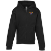 View Image 1 of 3 of Independent Trading Co. Midweight Full-Zip Hoodie - Youth - Embroidered