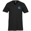 View Image 1 of 2 of Next Level Fitted 4.3 oz. V-Neck T-Shirt - Men's - Embroidered