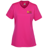 View Image 1 of 2 of Hanes 4 oz. Cool Dri V-Neck T-Shirt - Ladies' - Embroidered