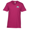 View Image 1 of 2 of Fruit of the Loom Sofspun V-Neck T-Shirt - Men's - Colors - Embroidered