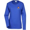 View Image 1 of 2 of Gildan 5.3 oz. Cotton LS T-Shirt - Ladies' - Embroidered - Colors