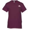 View Image 1 of 3 of Gildan 5.3 oz. Cotton T-Shirt with Pocket - Men's - Embroidered - Colors