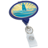 View Image 1 of 4 of Hemp Retractable Badge Holder - Oval