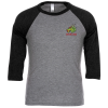 View Image 1 of 3 of Bella+Canvas 3/4 Sleeve Tri-Blend Baseball Tee - Embroidered