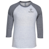 View Image 1 of 3 of Unisex Tri-Blend Baseball Tee - Screen