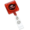 View Image 1 of 4 of Retracting Badge Holder - Square - Translucent
