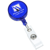 View Image 1 of 3 of Retracting Badge Holder - Round - Translucent - 24 hr