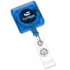 View Image 1 of 4 of Retracting Badge Holder - Square - Translucent - 24 hr