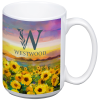 View Image 1 of 1 of Value White Coffee Mug - 14 oz. - Full Color - 24 hr