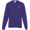 View Image 1 of 2 of Soft Spun Cotton Long Sleeve T-Shirt - Colors - Embroidered