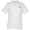 View Image 1 of 2 of Port 50/50 Blend Pocket T-Shirt - White - Embroidered
