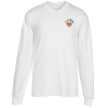 View Image 1 of 2 of Port Classic 5.4 oz. Long Sleeve T-Shirt - Men's - White - Embroidered