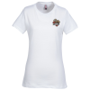 View Image 1 of 2 of Perfect Weight Crew Tee - Ladies' - White - Embroidered