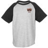 View Image 1 of 2 of Colorblock Raglan Jersey Tee - Youth - Embroidered