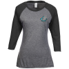 View Image 1 of 3 of Ideal 3/4 Sleeve Raglan T-Shirt - Ladies' - Embroidered