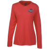 View Image 1 of 3 of Primease Tri-Blend Long Sleeve Tee - Ladies' - Embroidered
