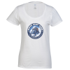 View Image 1 of 3 of Gildan Softstyle Scoop Neck T-Shirt - Ladies' - White - Full Color