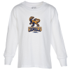 View Image 1 of 2 of Port Classic 5.4 oz. Long Sleeve T-Shirt - Youth - White - Full Color