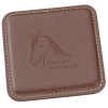 View Image 1 of 3 of Vintage Square Bonded Leather Coaster