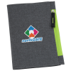 View Image 1 of 5 of Gray Line Zippered Notebook