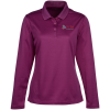 View Image 1 of 3 of Spin Dye Long Sleeve Pique Polo - Ladies'