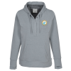 View Image 1 of 3 of J. America Omega Stretch Snap Placket Hoodie - Ladies' - Embroidered