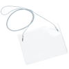 View Image 1 of 3 of Clear Vinyl Badge Holder with Elastic Neck Cord - 24 hr