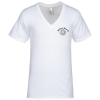View Image 1 of 3 of American Apparel Fine Jersey V-Neck T-Shirt - White