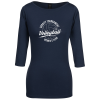View Image 1 of 3 of Anvil Stretch 3/4-Sleeve T-Shirt - Ladies'