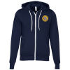View Image 1 of 3 of Bella+Canvas 7 oz. Full-Zip Hooded Sweatshirt - Embroidered - 24 hr