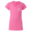 View Image 1 of 2 of Gildan Softstyle V-Neck T-Shirt - Ladies' - Colors - Screen - 24 hr