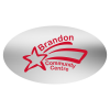 View Image 1 of 1 of Chrome Sticker - Oval - 2-1/2" x 4"