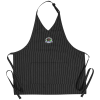 View Image 1 of 1 of V-Neck Bib Apron with Two Pockets - Pinstripe - 24 hr