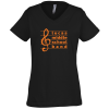 View Image 1 of 3 of LAT Fine Jersey V-Neck T-Shirt - Ladies' - Colors