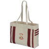 View Image 1 of 4 of Fletcher 16 oz. Cotton Striped Tote - Embroidered
