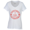 View Image 1 of 3 of Ultimate V-Neck T-Shirt - Ladies - White