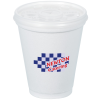 View Image 1 of 2 of Foam Hot/Cold Cup with Straw Slotted Lid - 10 oz. - Low Qty - Full Color