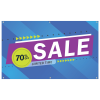 View Image 1 of 1 of Value Indoor Banner - 3' x 5' - 24 hr