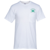 View Image 1 of 3 of Jerzees Dri-Power 50/50 Pocket T-Shirt - Men's - White