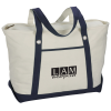 View Image 1 of 3 of Canvas 12 oz. Sailing Zip Top Tote - 14" x 23" - 24 hr