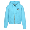 View Image 1 of 3 of Comfort Colors Garment-Dyed Full-Zip Hoodie - Ladies' - Embroidered