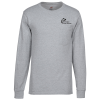 View Image 1 of 3 of Hanes Workwear Pocket Long Sleeve T-Shirt