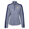 View Image 1 of 3 of Voltage Colorblock 1/4-Zip Pullover - Ladies' - Embroidered - 24 hr