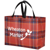 View Image 1 of 2 of Laminated Non-Woven Plaid Tote - 24 hr