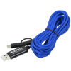 View Image 1 of 7 of Braided 10' Duo Charging Cable - 24 hr