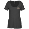 View Image 1 of 3 of Platinum Tri-Blend Scoop Neck T-Shirt - Ladies' - Embroidered