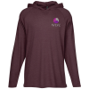 View Image 1 of 3 of Platinum Tri-Blend Hooded T-Shirt - Embroidered