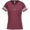 View Image 1 of 3 of LAT Fine Jersey Football T-Shirt - Ladies' - Embroidered
