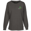 View Image 1 of 3 of Comfort Colors Garment-Dyed LS Drop Shoulder T-Shirt - Embroidered